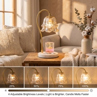 Lampe chauffe-cire en verre à motif cloche, personnalisable en usine, sans flamme, diffuseur d'aromathérapie, lampe de table pour décoration intérieure et cadeau