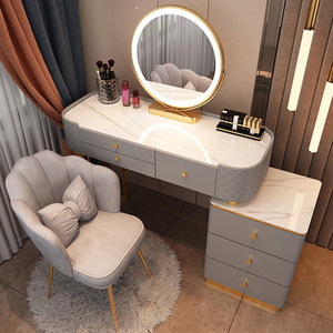 Venta al por Mayor de Tocadores de Maquillaje Modernos para Sala de Estar y Dormitorio, con Espejo y Taburete - Product Image 5