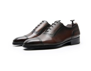 Zapatos Oxford Brogue de Cuero de Grano Completo Estilo Británico para Hombre, con Punta Cuadrada, Antideslizantes, con Pátina, para Vestir, Casuales de Negocios, Formales, de Verano - Product Image 5