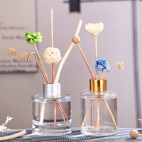 Flacon diffuseur carré sans feu 50ml 100ml 150ml bouteilles et emballages en verre pour diffuseur de roseaux vides et personnalisés