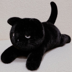 Unisex schattige, goed verkopende zwarte kattenknuffel van hoge kwaliteit, zacht PP-katoen gevuld, aanpasbare maten voor diverse gelegenheden - Product Image 2