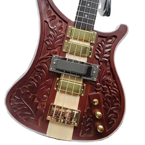 빨간 조각 바디의 전문 일렉트릭 기타 기분이 좋으며 아름다운 음색이 있습니다.