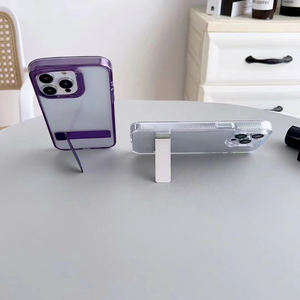 Per <span class=keywords><strong>iPhone</strong></span> <span class=keywords><strong>14</strong></span> cavalletto in metallo <span class=keywords><strong>custodia</strong></span> trasparente Cover Skin Luxury Clear Appl <span class=keywords><strong>custodia</strong></span> per telefono per iPhone14 <span class=keywords><strong>custodia</strong></span> 11 12 13 Pro Max - Product Image 4