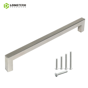 Edelstahl quadratischer Schrank Hardware Küchen schrank Kleider schrank Griff ziehen mattschwarz Möbel Schublade Griff - Product Image 3