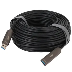 VCOM Laptop VR kabel ekstensi USB serat AOC USB optik 3.2 jantan ke betina 10Gbps kabel USB 20m 50m