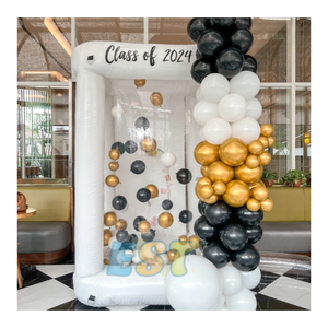 Cubo Inflable Blanco para Atrapar <span class=keywords><strong>Dinero</strong></span> o Globos, Cabina Inflable para <span class=keywords><strong>Dinero</strong></span> Volador con Soplador de Aire para Eventos y Promociones - Product Image 1