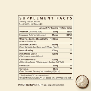 Complément Détoxifiant Corporel Complet 9-en-1 à base de Zéolite Clinoptilolite Végétalienne, Aide au Nettoyage des Métaux Lourds avec <span class=keywords><strong>Charbon</strong></span> Actif - Product Image 6