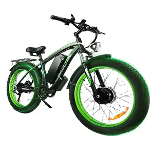 دراجة كهربائية 26 بوصة عالية التحمل 2024 محرك مزدوج 48 فولت 2000 وات بالجملة صنعت في الصين دراجة بمصباح عرض LED