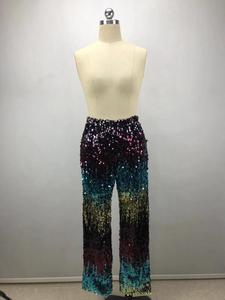 Haut à la mode prêt à l'expédition femmes fête porter des pantalons à paillettes pantalons - Product Image 4
