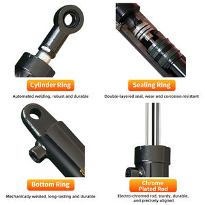 Cylindre hydraulique à double effet de 40 mm, 2 tonnes, chromé dur, course personnalisée, haute capacité de charge, livraison en 3 jours - Product Image 2