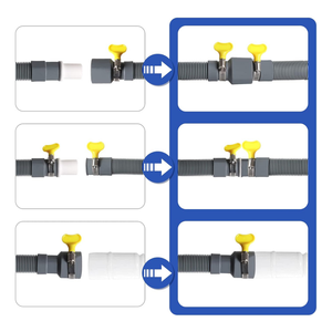 Extension de tuyau de vidange électrique universelle Flexible gris de 10 pieds <span class=keywords><strong>pour</strong></span> machines à laver et <span class=keywords><strong>lave</strong></span>-<span class=keywords><strong>vaisselle</strong></span> tuyau de vidange ondulé <span class=keywords><strong>pour</strong></span> laveuse - Product Image 5