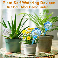 Boules d'arrosage automatiques en plastique pour plantes - 10 pièces - Bulbes d'arrosage automatiques pour plantes en pot d'intérieur/extérieur - Entretien des plantes en cas de vacances