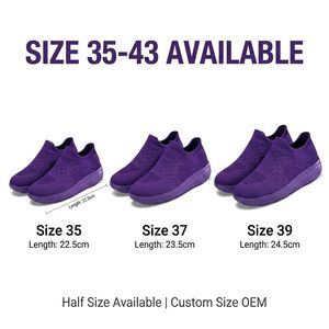 Platform Rocker Breathable Footwear Knit Upper Arch Support Cushioning Anti-Fatigue <strong>Ladies</strong> Leisure <strong>Trainers</strong> Spring All OEM - Product Image 1