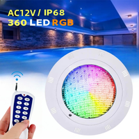 Lámpara Sumergible de Pared de Plástico de Ingeniería de Alta Calidad, IP68 Impermeable, LED con Control Remoto/APP, Iluminación para Fuentes de Piscina, CRI80