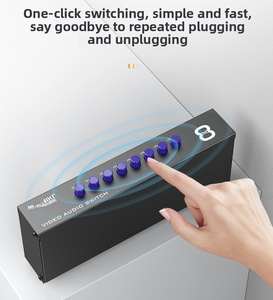 Commutateur audio-vidéo AV RCA professionnel, <span class=keywords><strong>8</strong></span> entrées 1 sortie, pour moniteurs - Product Image 4