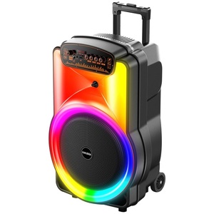 Altavoz Portátil Kakusiga de 12 Pulgadas con Luz LED, Bluetooth, USB, SD, FM y Micrófono - Product Image 3