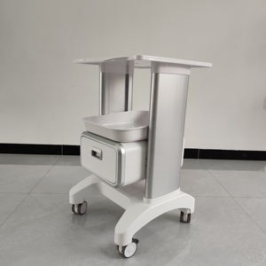 Carrello per Estetista Prodotto in Fabbrica, Portatile in Metallo Multifunzionale per Salone di Bellezza con Cassetti, Presa Cosmetica e Tappetino Antiscivolo - Product Image 5