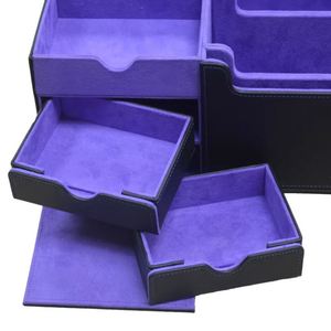 Boîte de rangement pour cartes à collectionner rectangulaire moderne avec fermeture magnétique, capacité 1700+, en cuir PU, pour cartes Commander - Product Image 6