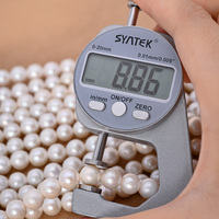 Promotion : Perles de 36 cm, bijoux en perles, perles d'eau douce naturelles rondes blanches de 8-9 mm, certifiées par un tiers pour la fabrication de bijoux