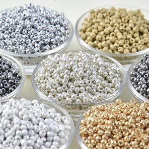 11/0 1,5mm 2mm venta al por mayor <span class=keywords><strong>colores</strong></span> metálicos chino Original vidrio Mini cuentas de semillas para pulsera fabricación de joyas - Product Image 4