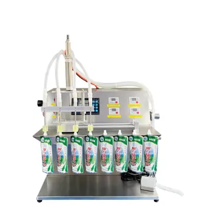 20 años de fábrica para pequeñas empresas baratas 2 4 6 8 Head Juice Doypack Liquid Filling Machine