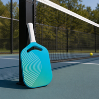 Raquette de pickleball Lingjun en Kevlar et carbone, structure en nid d'abeille sans bordure, absorption de 16 mm, design équilibré pour terrain extérieur, entraînement et divertissement