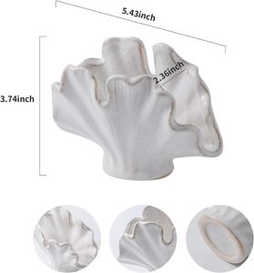 Porte-éponge spécial coquillage <span class=keywords><strong>en</strong></span> céramique pour évier <span class=keywords><strong>de</strong></span> <span class=keywords><strong>cuisine</strong></span>, organisateur compact <span class=keywords><strong>de</strong></span> caddie d'évier - Product Image 2