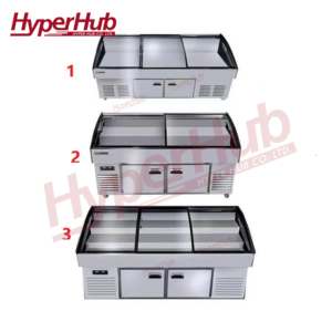 Fabrika Çıkışlı Ticari Merdivenli Buzlu Tezgah Süpermarket ve Restoran Katmanlı Tasarım Deniz Ürünleri Teşhir Dolabı Doğrudan Soğutmalı Dondurucu - Product Image 3