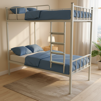 Lit superposé en métal économique, taille double, design contemporain réglable, idéal pour les dortoirs scolaires, les appartements, les dortoirs pour adultes