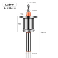 High Quality 8mm Shank Hss Countersink Router Bit Wood Screw Extractor and Counterbore Drills for Woodworking Milling Cutter