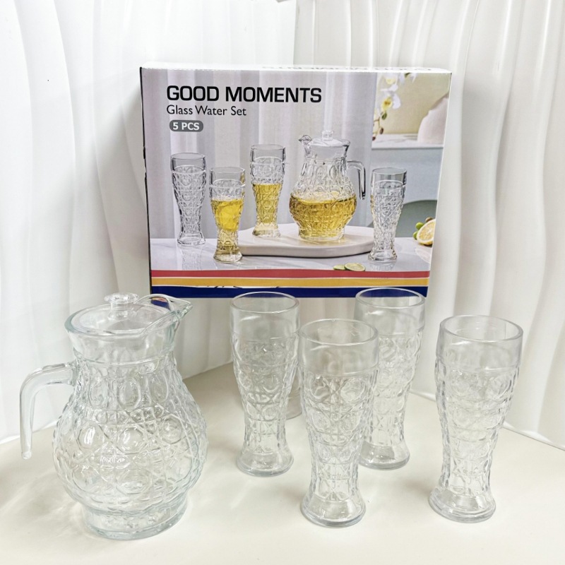 Glass pot seven-piece set, one box contains 8 sets