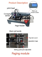 Imprimante jet d'encre portable automatique pour étiquettes, 600 dpi, écran tactile, pagination rapide, directement du fabricant