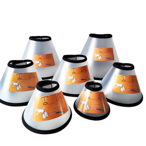 Kerah elizhan untuk pemulihan hewan peliharaan plastik kerah anjing dan kucing dengan pola cetak dan syal dekorasi kerah Kesehatan Hewan Peliharaan - Product Image 1