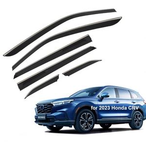 Déflecteurs de vent pour vitres latérales, 6 pièces, style montage extérieur, pare-soleil et pare-pluie, visières de ventilation compatibles avec HONDA CR-V 2023 - Product Image 1