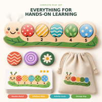 Jeu d'association en bois pour enfants, jeu de comptage et de reconnaissance des motifs avec 8 disques et cartes, jouet éducatif préscolaire