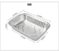 Conteneur alimentaire jetable à emporter, emballage personnalisé, conteneur en aluminium, boîtes alimentaires en gros, plateau en aluminium avec couvercle