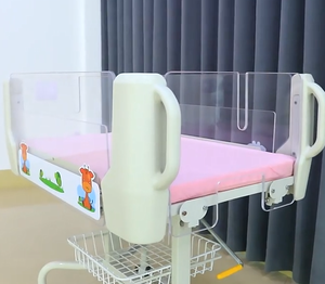 Cuna médica <span class=keywords><strong>con</strong></span> ruedas y barandillas transparentes, cuna segura para recién nacidos para salas de <span class=keywords><strong>maternidad</strong></span> y clínicas pediátricas - Product Image 5