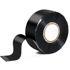Ruban adhésif auto-fusionnant en silicone PackYard 1 po x 16,4 pi noir, étanche, pour scellement industriel, en mousse de caoutchouc - Product Image 1