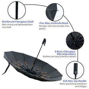 Parapluie pliable promotionnel multicolore avec logo personnalisé, résistant à l'eau et aux UV, pour le soleil et la pluie - Product Image 6