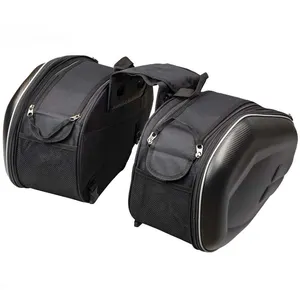 Sac de selle de moto PU sac de selle arrière de moto avec housse étanche 36L-58L - Product Image 1