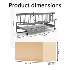 <span class=keywords><strong>Organisateur</strong></span> <span class=keywords><strong>mural</strong></span> étanche en métal pour <span class=keywords><strong>évier</strong></span> de cuisine avec support de rangement pour une organisation pratique - Product Image 6