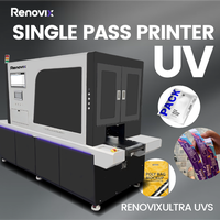 Mesin Cetak UV Single Pass Renovix untuk Kantong Plastik dengan Tinta Putih, Pencetakan Batch untuk Kantong PP PE PVC, Printer Kemasan UV Single