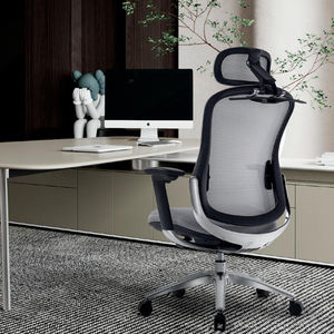 Chaises de bureau pivotantes en tissu confortables et modernes SAGELY, chaise de direction ergonomique à dossier haut en maille - Product Image 1