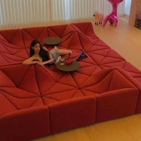 Canapé modulaire Dune, réplique de canapé de loisirs rouge de style célèbre designer français, pour la vente en gros et la personnalisation