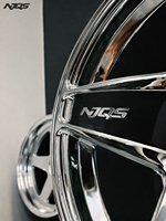 Jantes forgées NJQS Kansei Astro Triple Chrom pour voitures de tourisme, tandem, 18-19 pouces, PCD 112 mm, en alliage d'aluminium, finition brossée, multi-branches, neuves