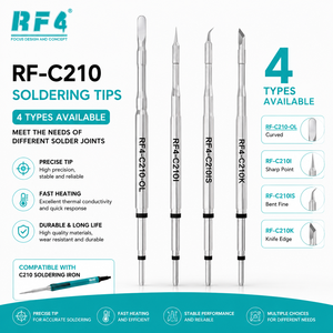 Juego de Puntas para Soldador RF4 C210, Punta Curva OL para Reparación de FPC y Puntas de Precisión I IS K para Reparación de Teléfonos Móviles y Soldadura de PCB - Product Image 3