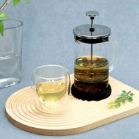 Cafetière à piston française en verre réutilisable noire 800ml 350ml 600ml 1000ml