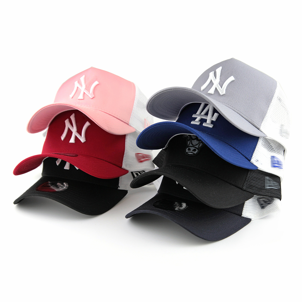 Оптовая продажа, новая модная Эра Кепка для грузовика, унисекс, 3D вышитая сетчатая шляпа для дальнобойщика, розовая 5-панельная спортивная бейсбольная шляпа
