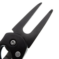 Outils de divot de golf avec logo personnalisé Accessoire de golf pliable en acier inoxydable Outil de réparation de divot de golf commutable