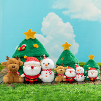 En stock : Adorables jouets en peluche de la série de Noël (Père Noël, Élan, Cerf) et décorations pour sapin de Noël, idéaux pour les cadeaux de Nouvel An et de fêtes.